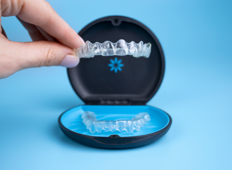 Invisalign clear aligner in case